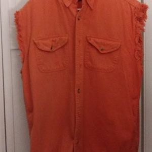 Lighting clothing biker frayed arm shirt